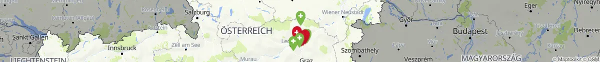 Kartenansicht für Apotheken-Notdienste in der Nähe von Turnau (Bruck-Mürzzuschlag, Steiermark)